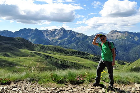 Anello Corno Stella e i suoi laghi da Foppolo, solo, in compagnia degli stambecchi il 7 luglio 2018 - FOTOGALLRY